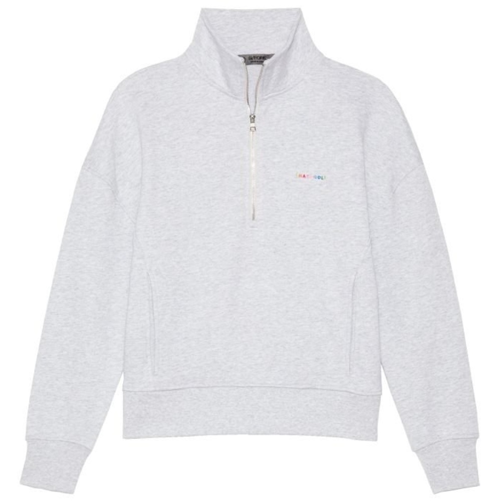 G/FORE Light Gray Quarter-Zip Women's Top